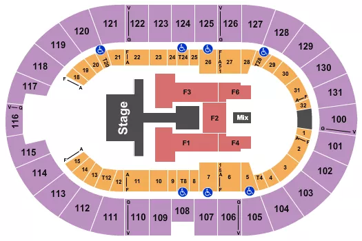 seating chart for Freeman Coliseum - Young Miko - eventticketscenter.com