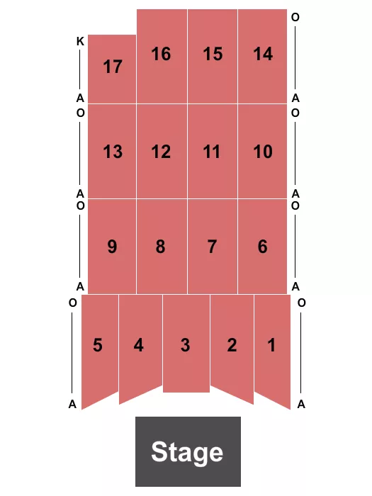 seating chart for Fresno Convention Center - CA - End Stage - eventticketscenter.com