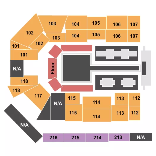 seating chart for Frontwave Arena - Gold Over America - eventticketscenter.com