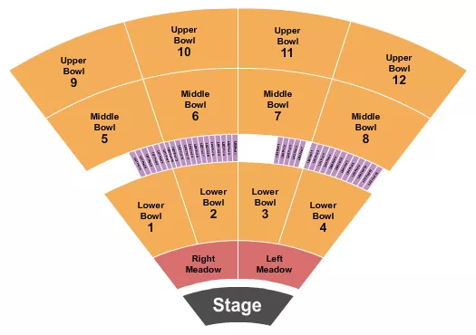 seating chart for Frost Amphitheater - Endstage 3 - eventticketscenter.com