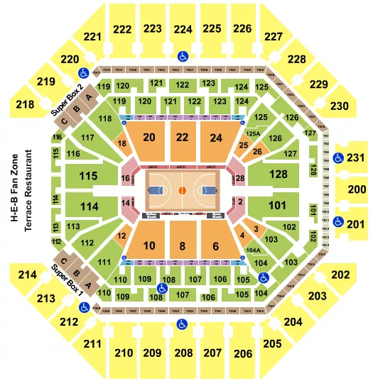 Basketball 2 Seating Map