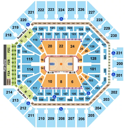 Basketball Seating Map