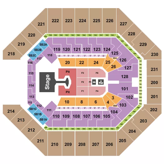 seating chart for Frost Bank Center - Disturbed - eventticketscenter.com