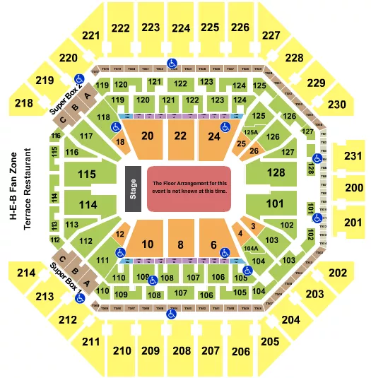 seating chart for Frost Bank Center - Generic Floor - eventticketscenter.com