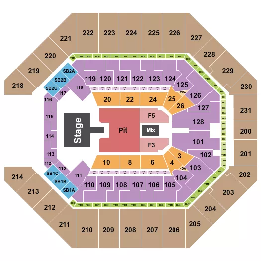 seating chart for Frost Bank Center - Papa Roach - eventticketscenter.com