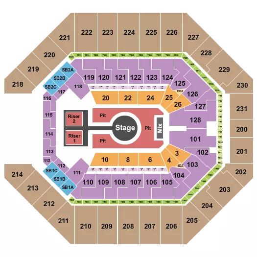 seating chart for Frost Bank Center - Peso Pluma - eventticketscenter.com
