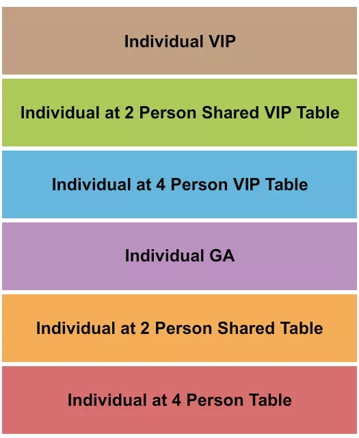 seating chart for Funny Bone Comedy Club - Des Moines - GA & VIP Individual/VIP Tables 2-4 - eventticketscenter.com