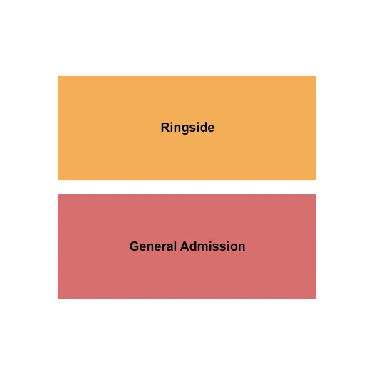 Micro Wrestling Seating Chart at El Sombrero. The chart shows the main floor/stage with seating options surrounding it, which are color coded