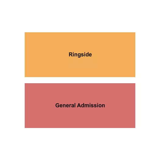 GA/Ringside Seating Chart at Time Nightclub. The chart shows the main floor/stage with seating options surrounding it, which are color coded