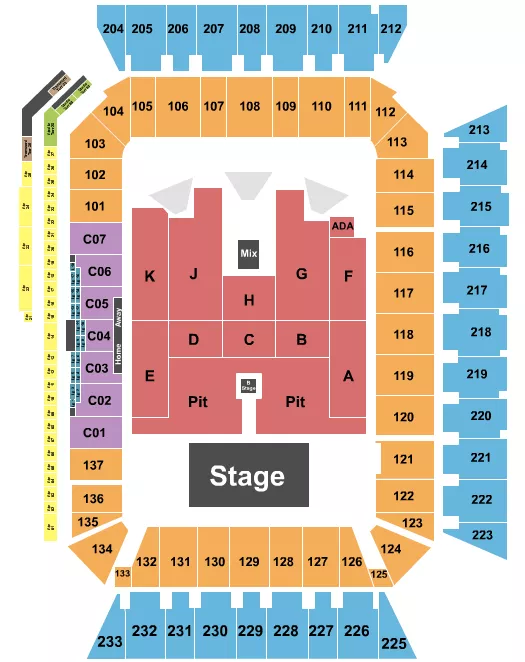 seating chart for Geodis Park - Forrest Frank - eventticketscenter.com