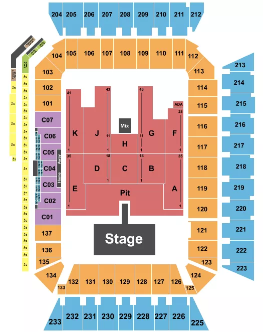 seating chart for Geodis Park - Thomas Rhett - eventticketscenter.com