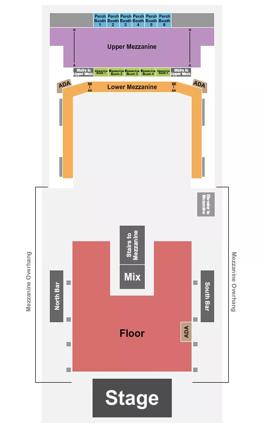 seating chart for GLC Live at 20 Monroe - Endstage GA w/Bar - eventticketscenter.com