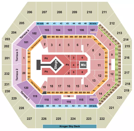 seating chart for Gainbridge Fieldhouse - Blink 182 - eventticketscenter.com