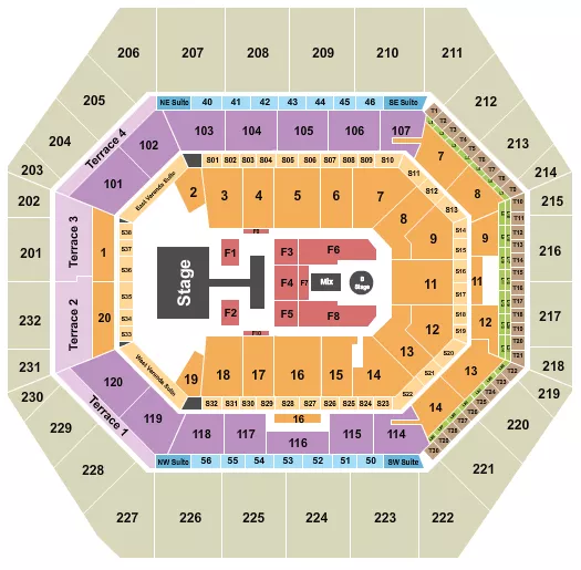 seating chart for Gainbridge Fieldhouse - Descendants & Zombies - eventticketscenter.com