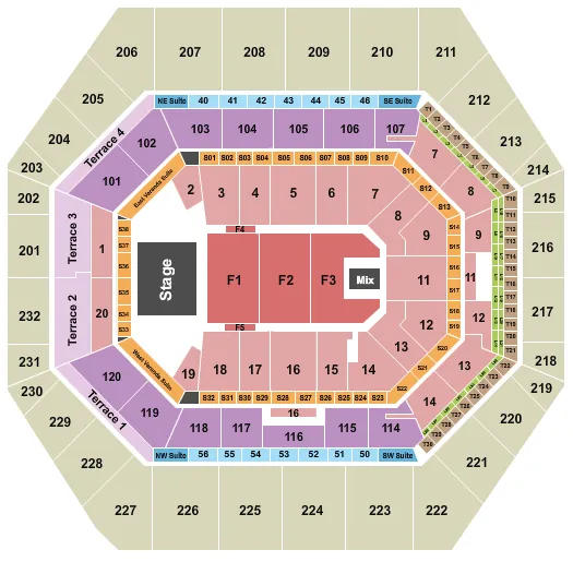 seating chart for Gainbridge Fieldhouse - Fleetwood Mac - eventticketscenter.com