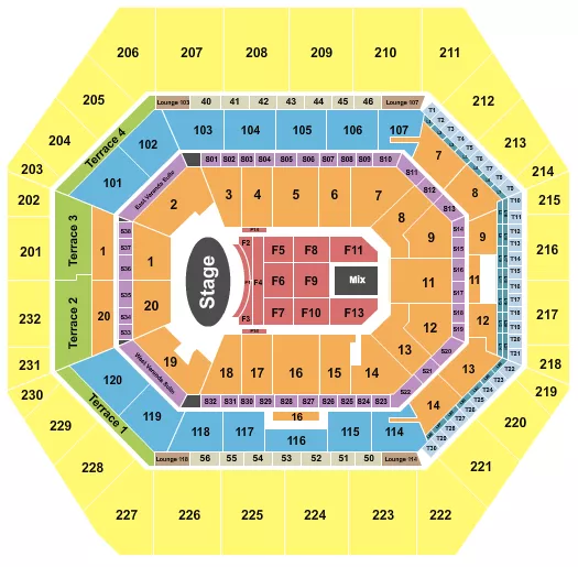 seating chart for Gainbridge Fieldhouse - Garth Brooks - eventticketscenter.com