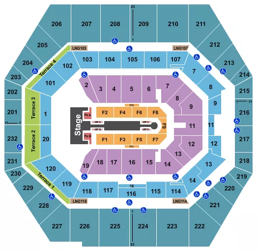 seating chart for Gainbridge Fieldhouse - Jennifer Lopez 2024 - eventticketscenter.com