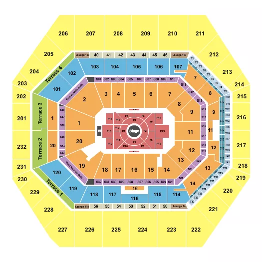 seating chart for Gainbridge Fieldhouse - Nate Bargatze - eventticketscenter.com