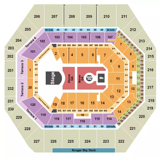seating chart for Gainbridge Fieldhouse - Phoebe Bridgers - eventticketscenter.com