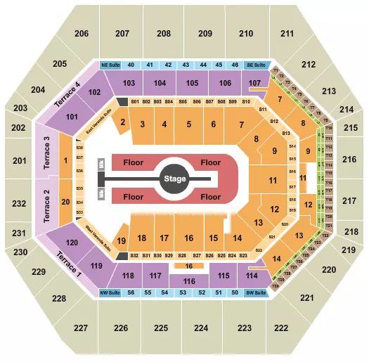 seating chart for Gainbridge Fieldhouse - Rod Wave - eventticketscenter.com