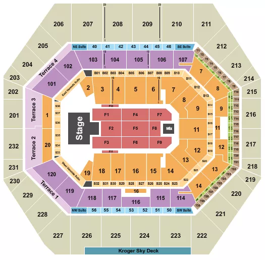 seating chart for Gainbridge Fieldhouse - Wild 'N Out - eventticketscenter.com