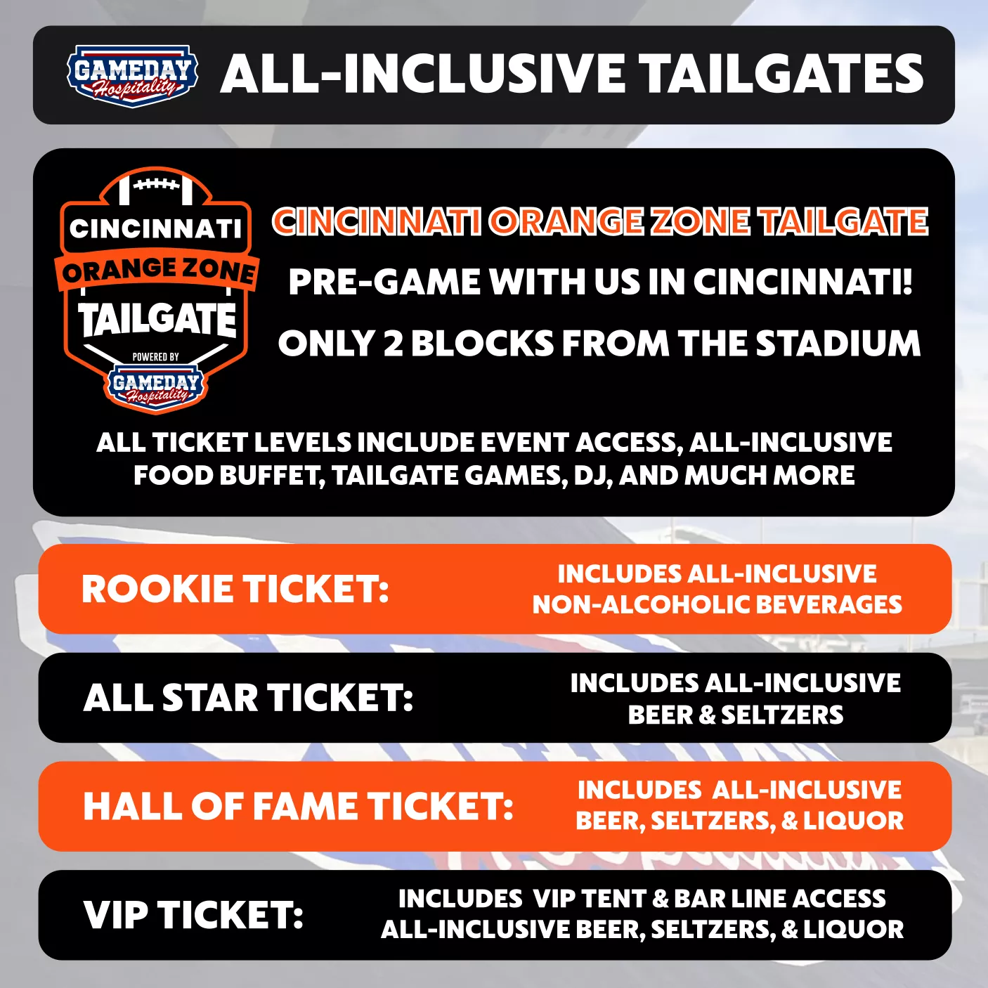 Kansas City Red Zone Tailgate: Kansas City Chiefs vs. Denver Broncos,  Gameday Hospitality - Kansas City, October 12 2023