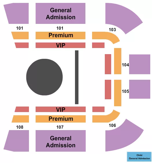 seating chart for Garden Bros Nuclear Circus At Northgate Mall - Nuclear Circus - eventticketscenter.com