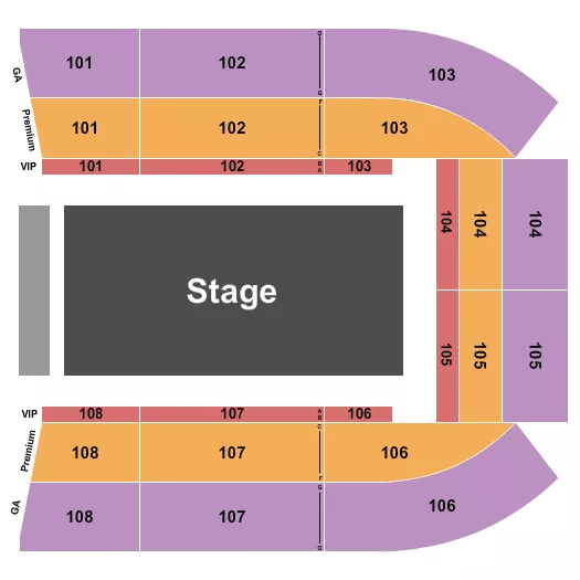 seating chart for Montgomery County Fairgrounds - OH - Garden Bros Nuclear Circus - eventticketscenter.com