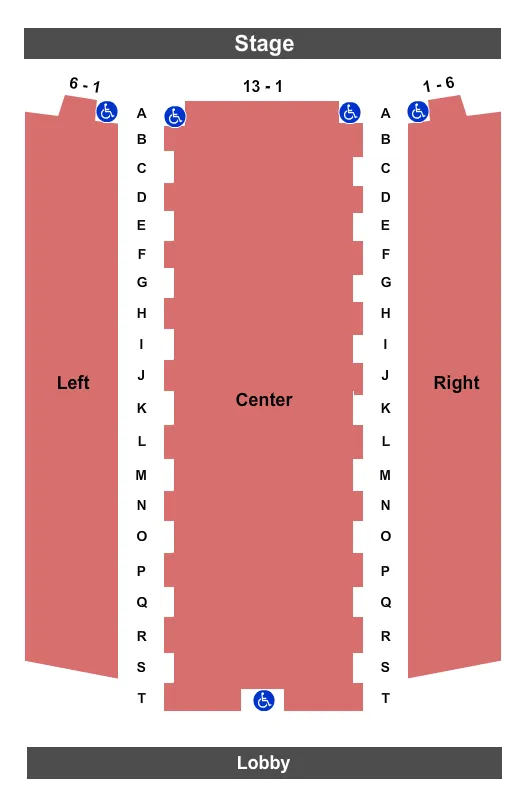 seating chart for Garner Performing Arts Center - Endstage - eventticketscenter.com