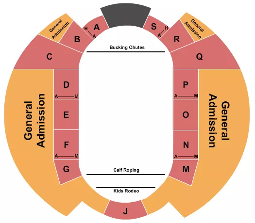 seating chart for Garrett Coliseum - Rodeo with GA - eventticketscenter.com