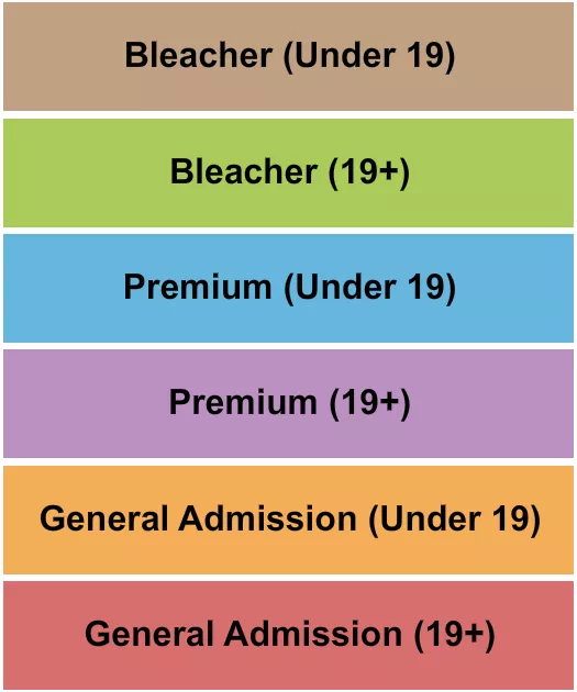 seating chart for Garrison Grounds - GA/Prem/Bleac -/+ 19 - eventticketscenter.com