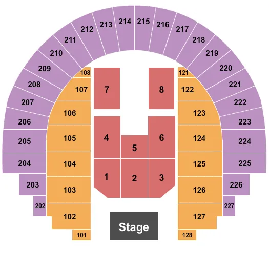 seating chart for Garth Arena - Endstage 2 - eventticketscenter.com