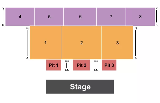 seating chart for Gas City Performing Arts Center - Endstage - eventticketscenter.com