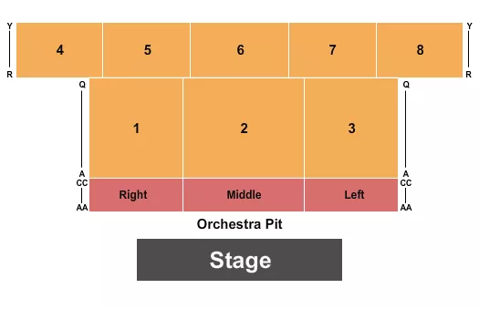 seating chart for Gas City Performing Arts Center - Endstage - eventticketscenter.com