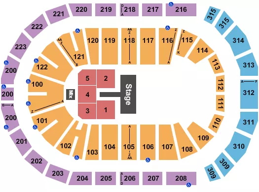 seating chart for Gas South Arena - Atif Aslam - eventticketscenter.com
