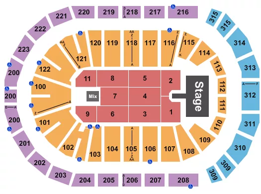 seating chart for Gas South Arena - CeCe Winans - eventticketscenter.com