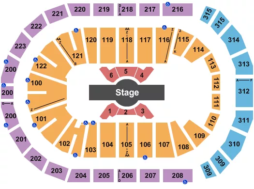 seating chart for Gas South Arena - Cirque Corteo - eventticketscenter.com