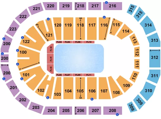seating chart for Gas South Arena - Disney On Ice - eventticketscenter.com