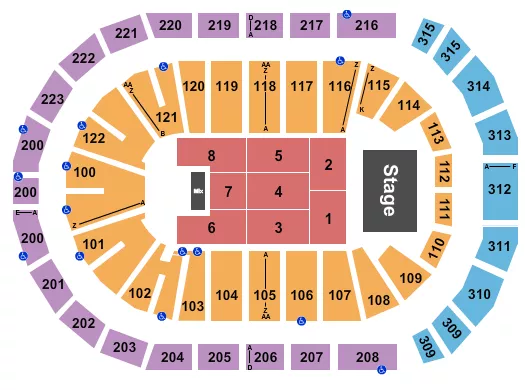 seating chart for Gas South Arena - Endstage 11 - eventticketscenter.com