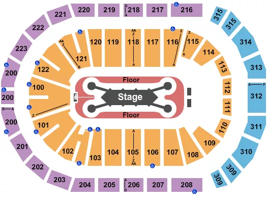 seating chart for Gas South Arena - Feid - eventticketscenter.com