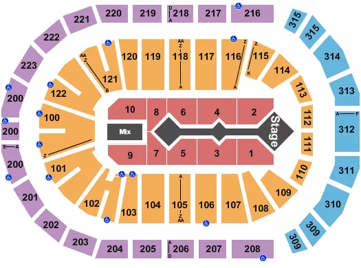 seating chart for Gas South Arena - For King and Country - eventticketscenter.com