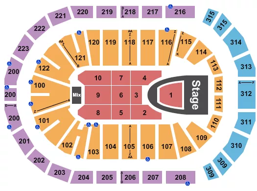 seating chart for Gas South Arena - For King and Country - eventticketscenter.com