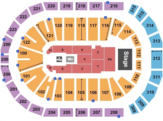 seating chart for Gas South Arena - Forrest Frank - eventticketscenter.com