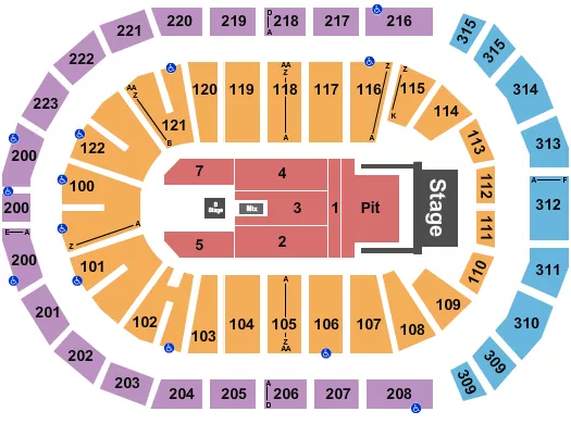 seating chart for Gas South Arena - Greta Van Fleet - eventticketscenter.com