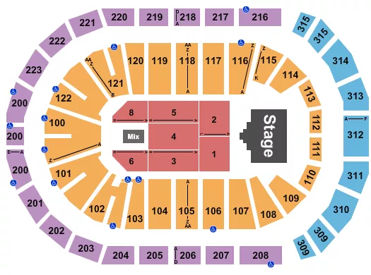 seating chart for Gas South Arena - Grupo Frontera - eventticketscenter.com