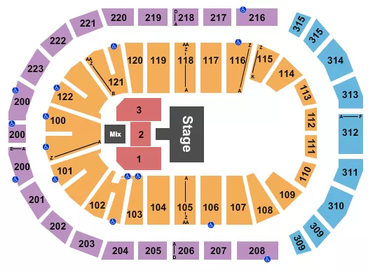 seating chart for Gas South Arena - Half House 10 - eventticketscenter.com