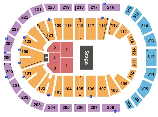 seating chart for Gas South Arena - Half House 3B - eventticketscenter.com