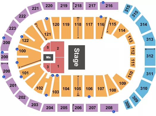 seating chart for Gas South Arena - Half House 5 - eventticketscenter.com