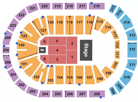 seating chart for Gas South Arena - Half House 7b - eventticketscenter.com