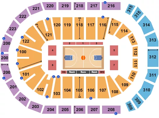 seating chart for Gas South Arena - Harlem Globetrotters - eventticketscenter.com